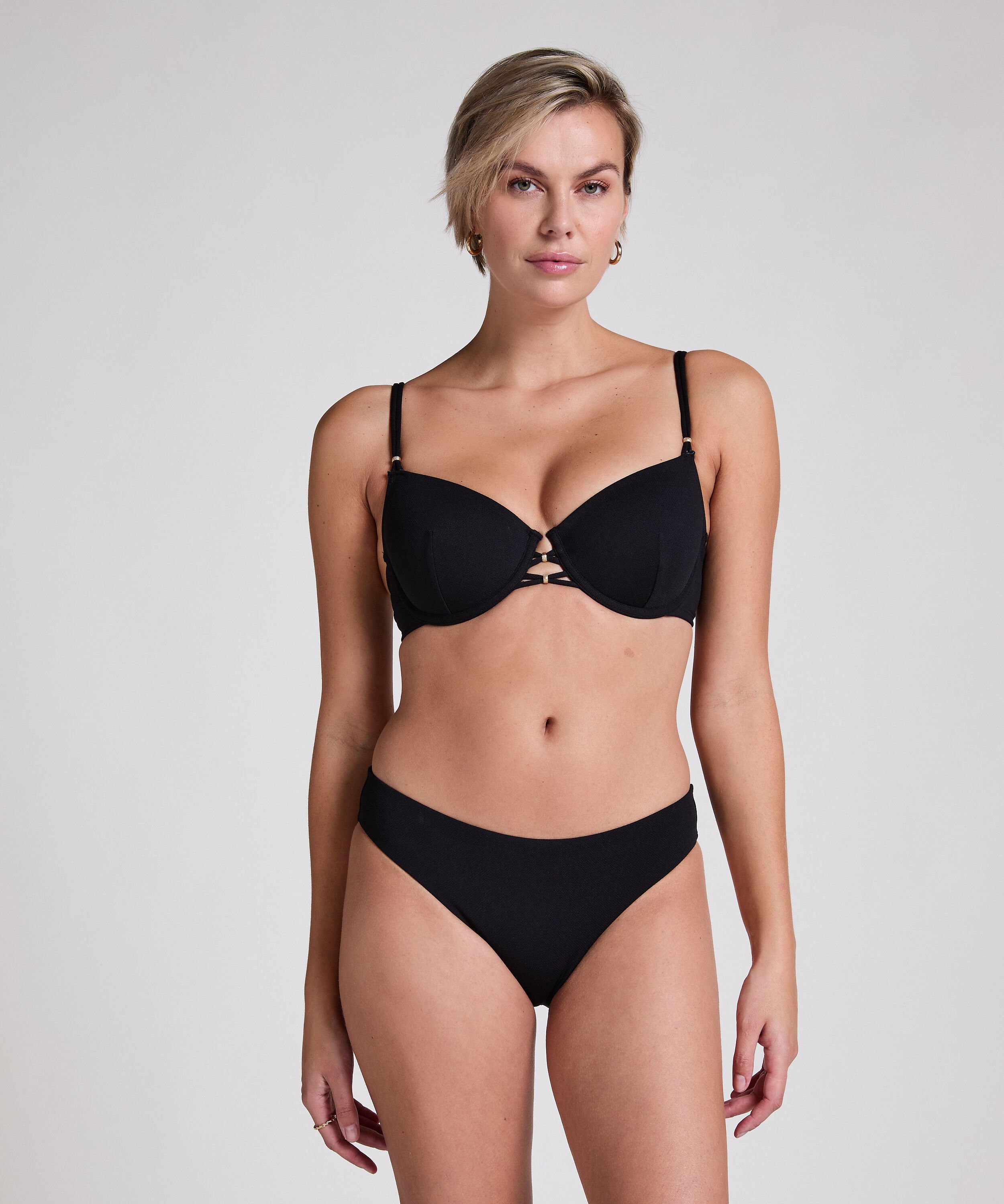 Top de bikini Holbox, Negro