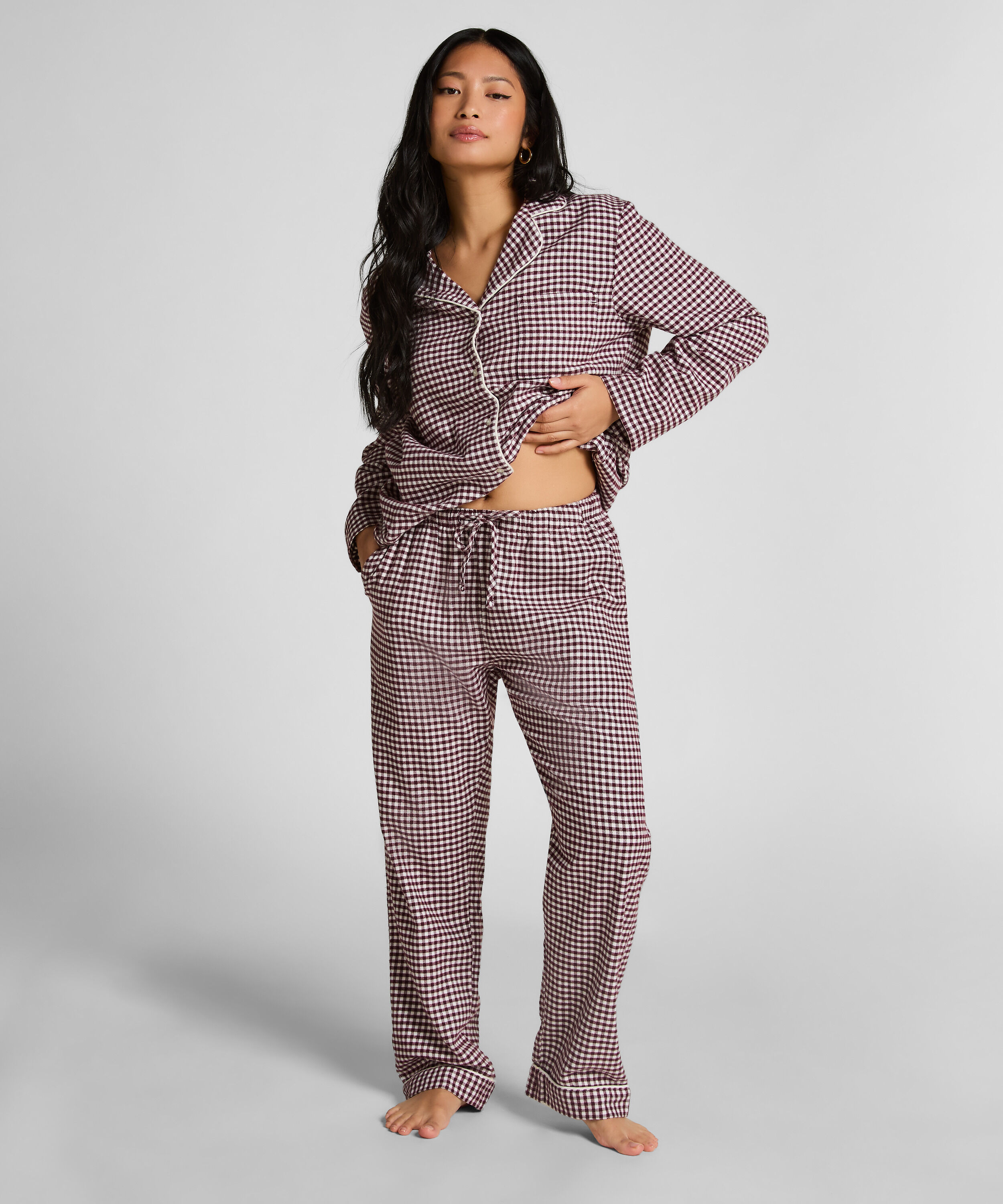 Pantalones de pijama de franela, Morado