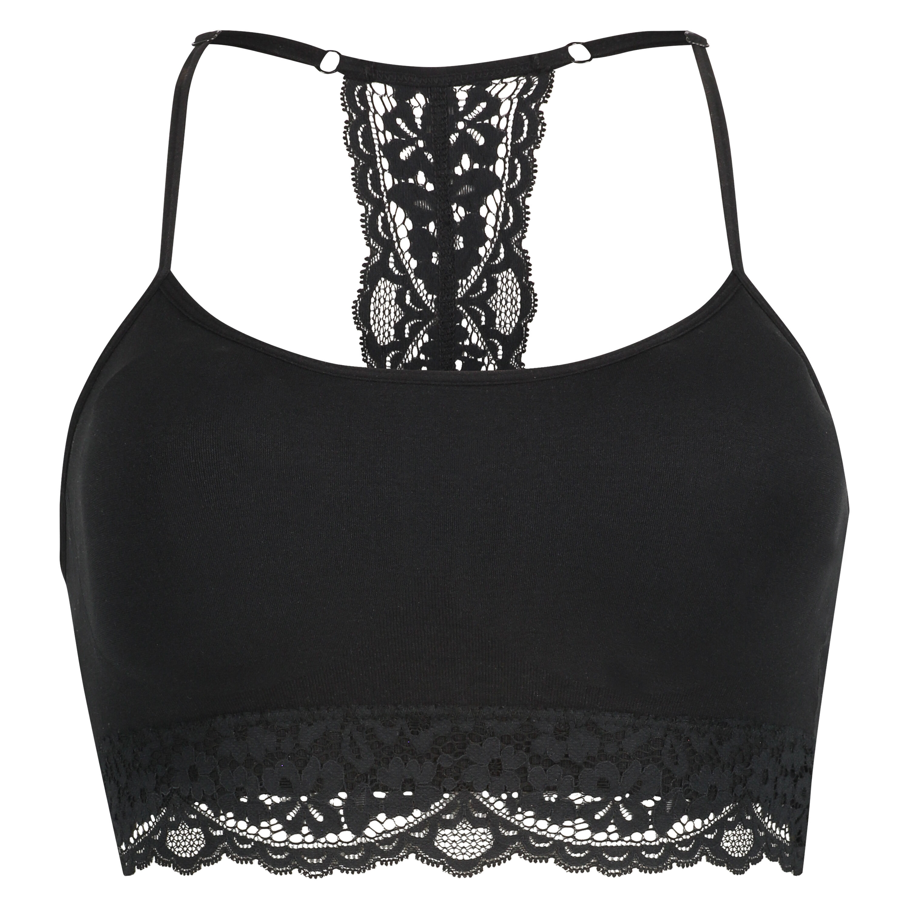 Bralette sin costuras Rose, Negro