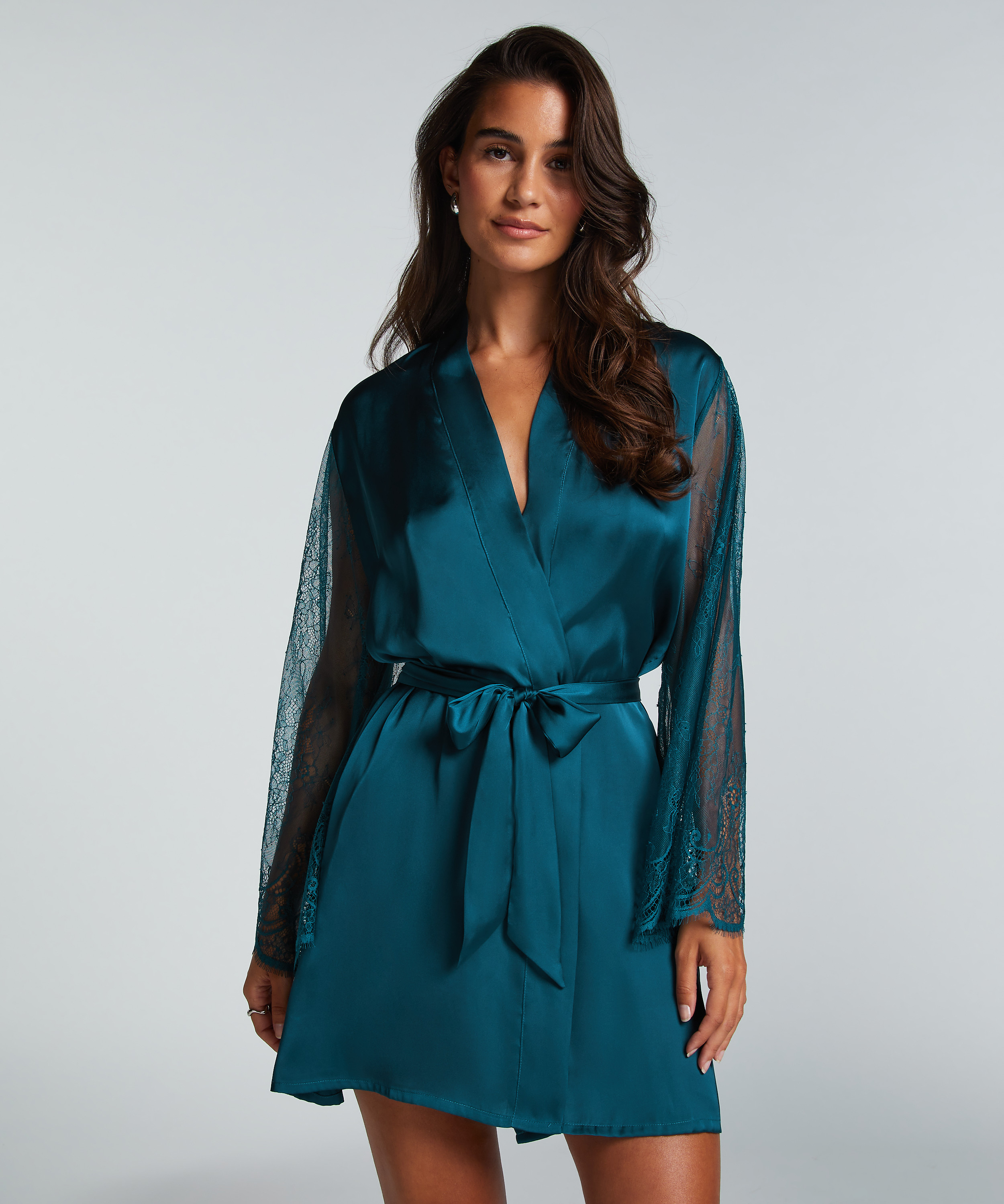 Kimono Satin, Azul, main