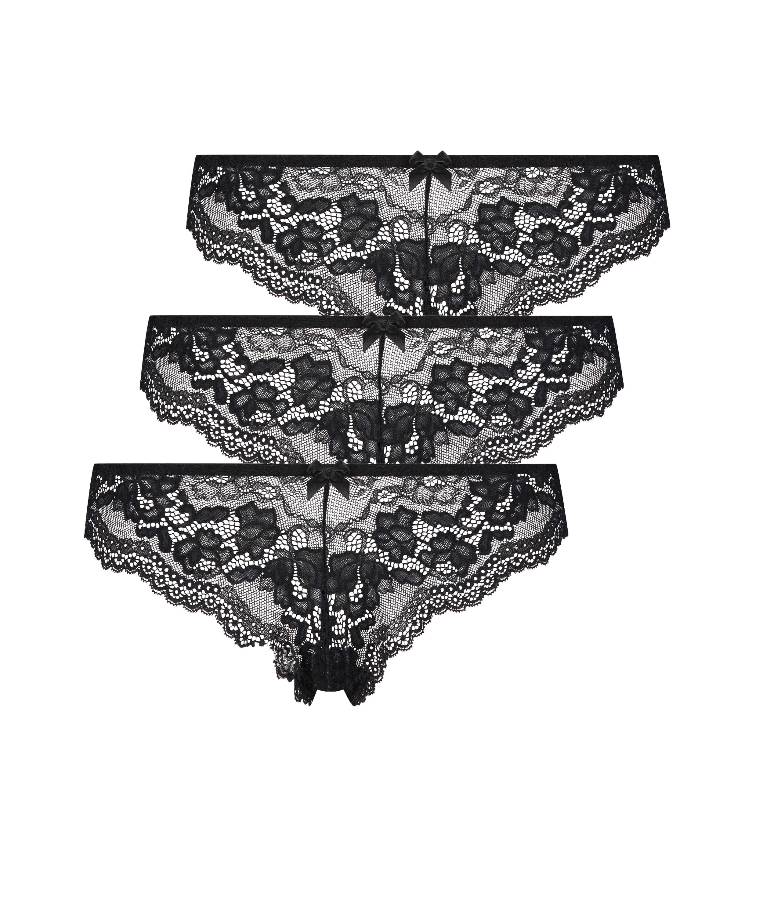 Lote de 3 braguitas brasileñas Chelsea, Negro, main