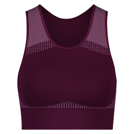 Sujetador deportivo The highneck de nivel 2 de HKMX, Morado