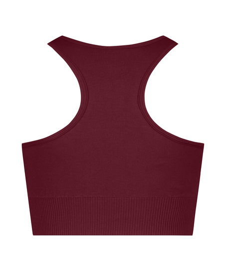 HKMX Sujetador deportivo sin costuras, Rojo