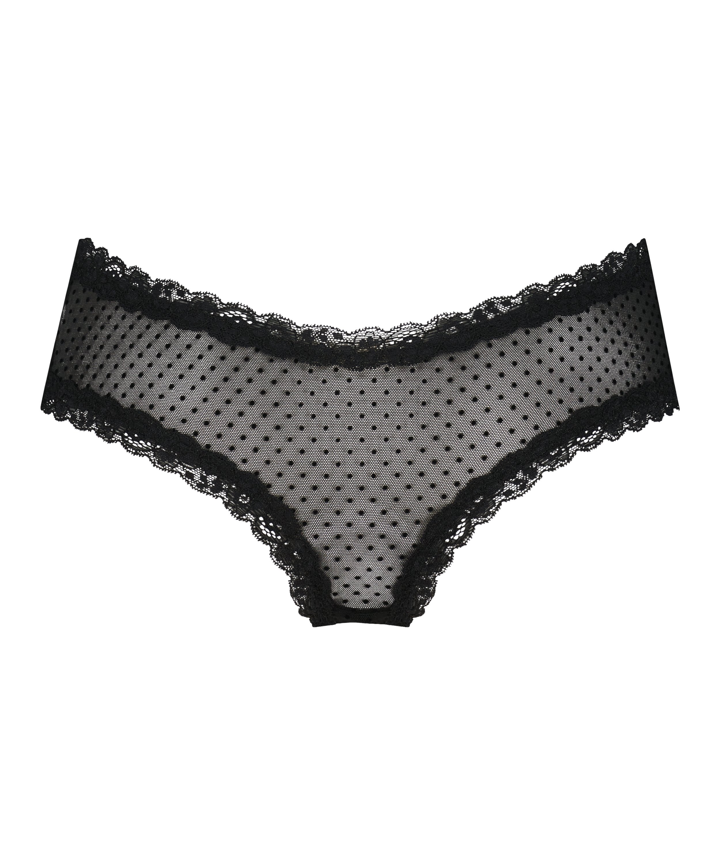 Brasile&ntilde;a en forma de V burn-out mesh, Negro, main