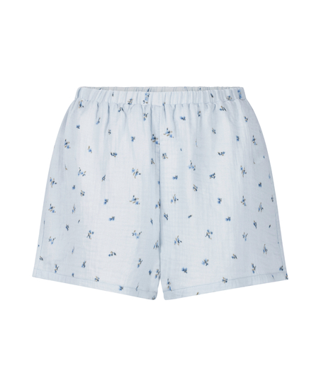Short de muselina, Azul