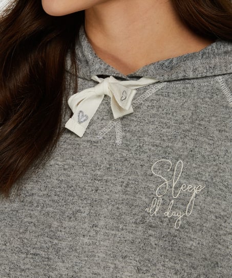 Sudadera con capucha de manga corta, Gris