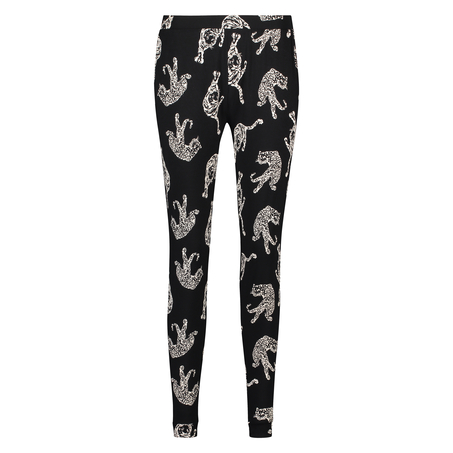 Pantalón de pijama de manga corta corte holgado, Negro