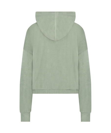 Chaqueta de terciopelo de manga larga, Verde