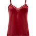 Camiseta top Velours Lace, Rojo