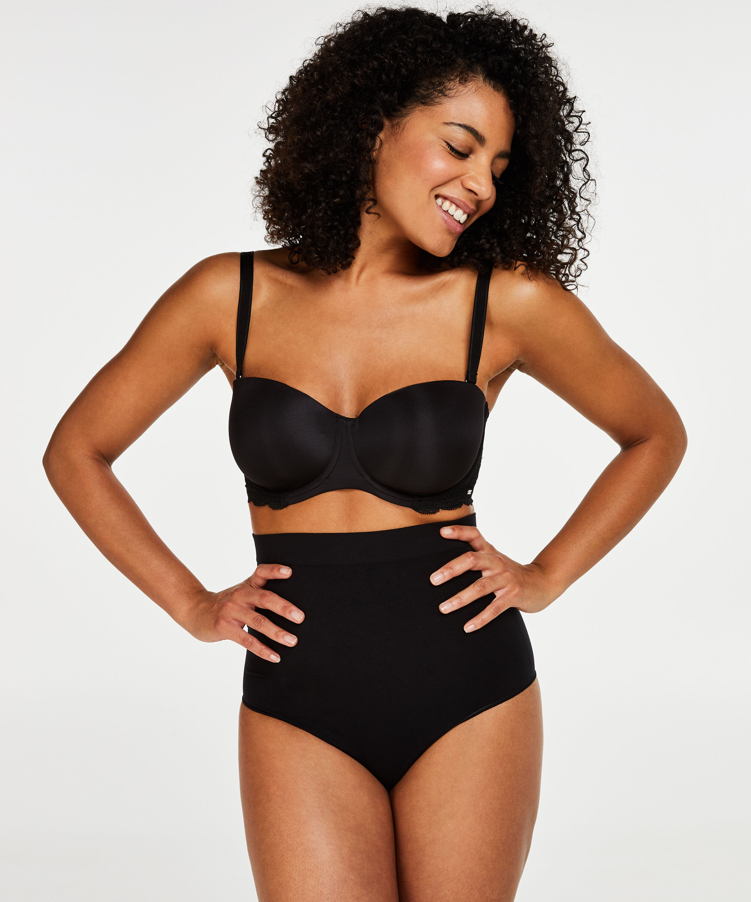 Tanga de cintura alta reafirmante - Level 2, Negro