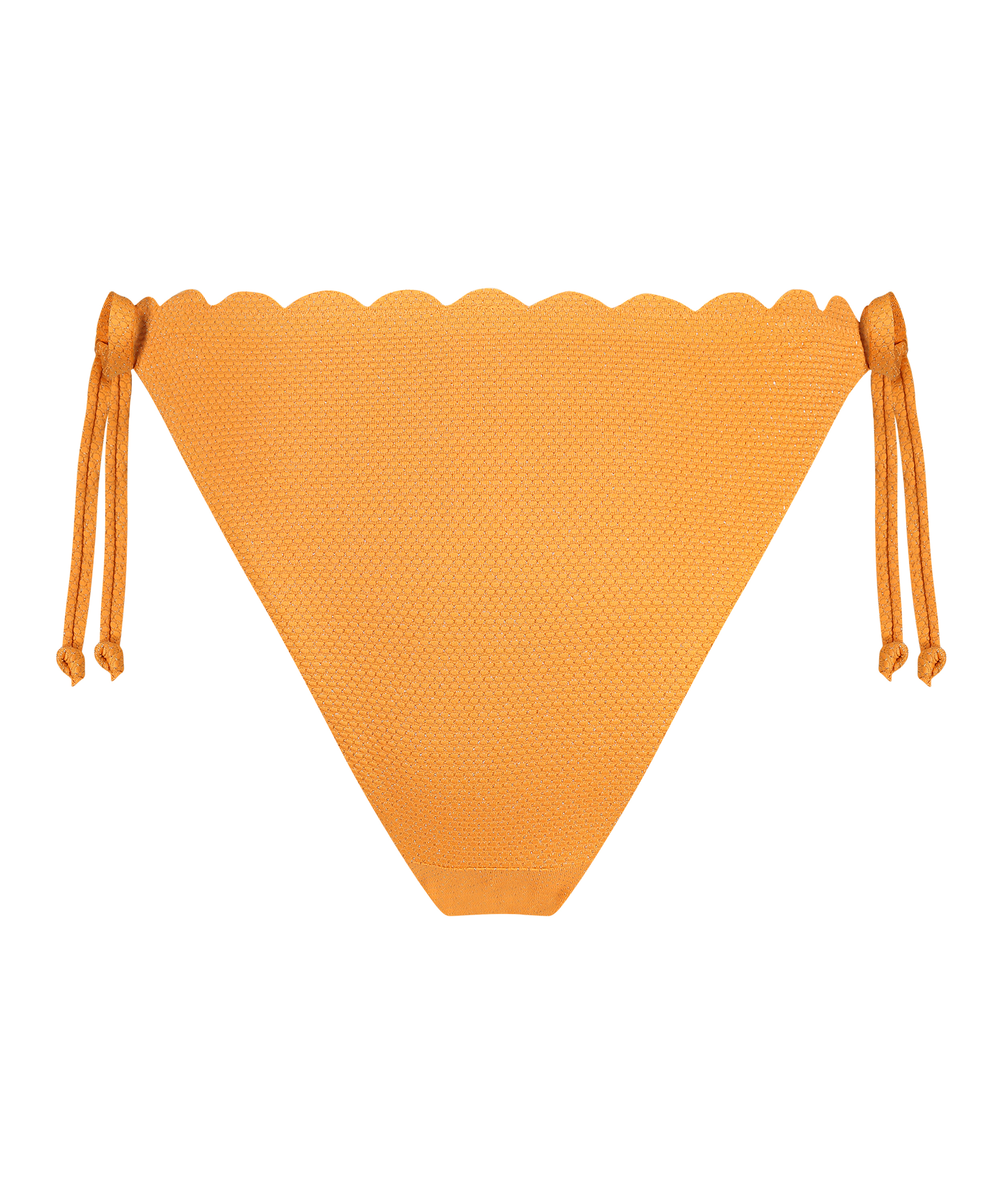 Braguita de Bikini Cheeky Tanga Scallop Lurex, Naranja, main