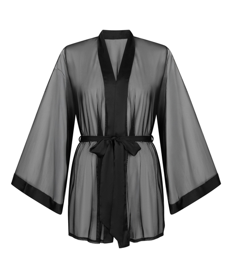Kimono Maxime Tulle, Negro