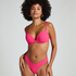 Braguita de Bikini de Corte Alto Scallop, Rosa