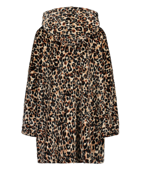 Flannel Fleece Hoodie, Marr&oacute;n