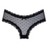 Brasile&ntilde;a en forma de V burn-out mesh, Negro