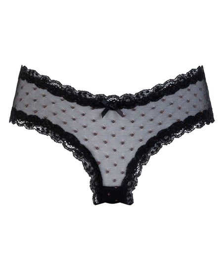 Brasile&ntilde;a en forma de V burn-out mesh, Negro