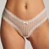 Brasile&ntilde;a en forma de V burn-out mesh, Blanco