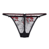 Tanga de corte alto Peonie, Negro