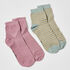 2 Pares Calcetines Algod&oacute;n, Rosa