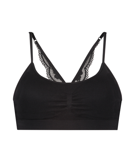Bralette sin costuras Marine, Negro