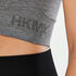 Sujetador deportivo de cuello alto y nivel 2 Ombre de HKMX, Gris