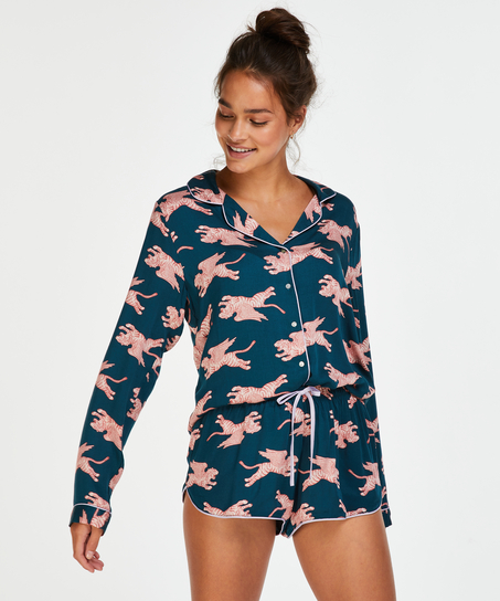 Pantal&oacute;n corto woven, Azul