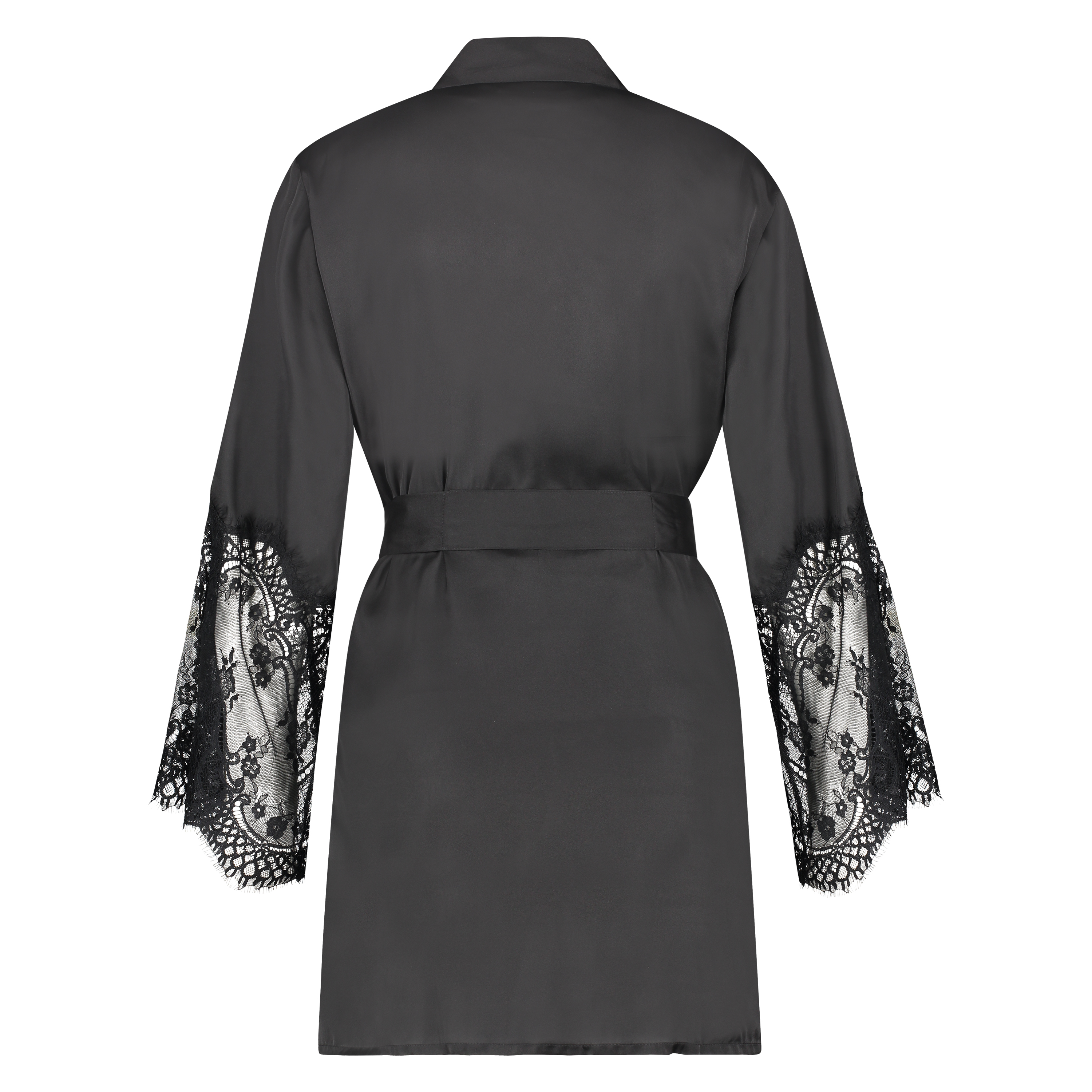 Kimono Lace Satin, Negro, main