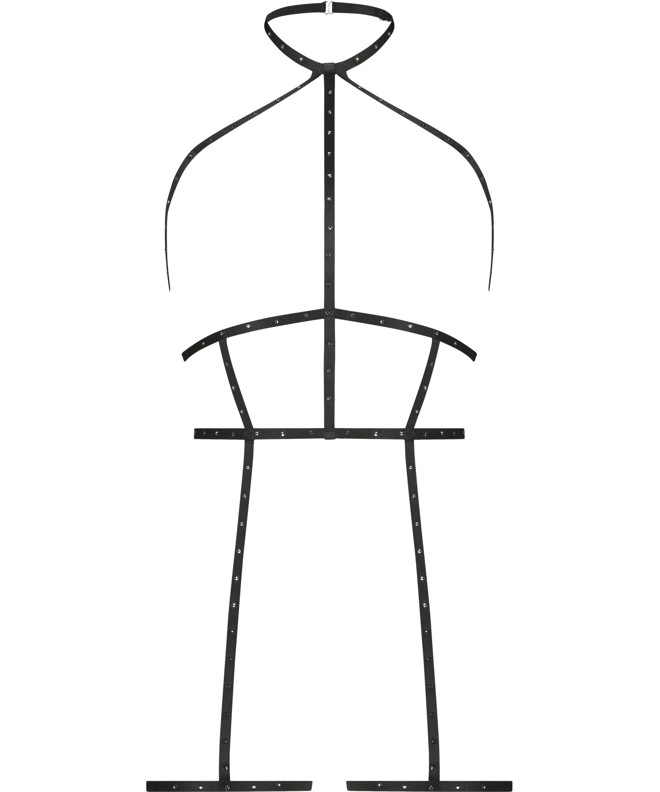 Private arn&eacute;s de diamantes de imitaci&oacute;n, Negro, main