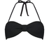 Top de bikini bandeau Crinkle, Negro
