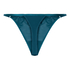 Tanga de pernera alta Margot, Azul