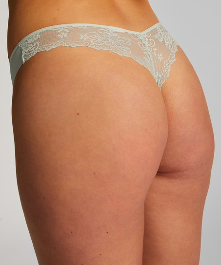 Invisible Tanga Lace Back, Verde