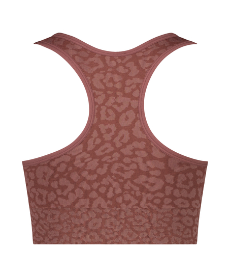 HKMX Sujetador deportivo sin costuras, Rosa