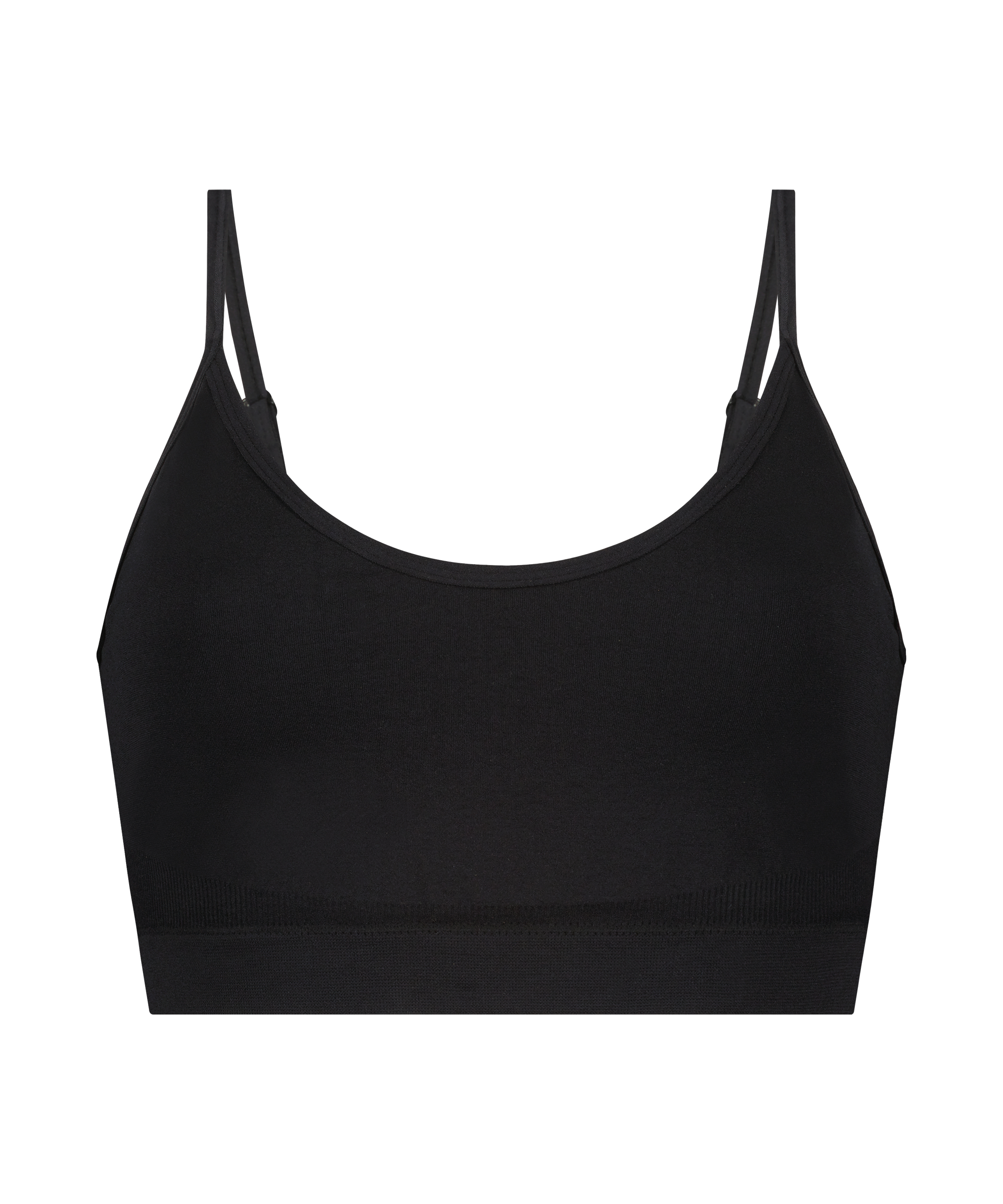 ﻿Bralette con tirantes, Negro, main