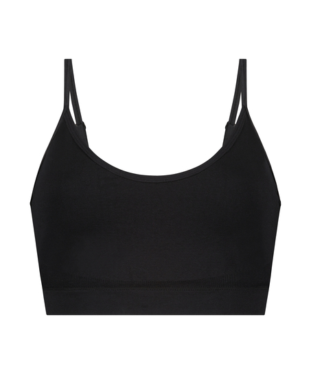 ﻿Bralette con tirantes, Negro