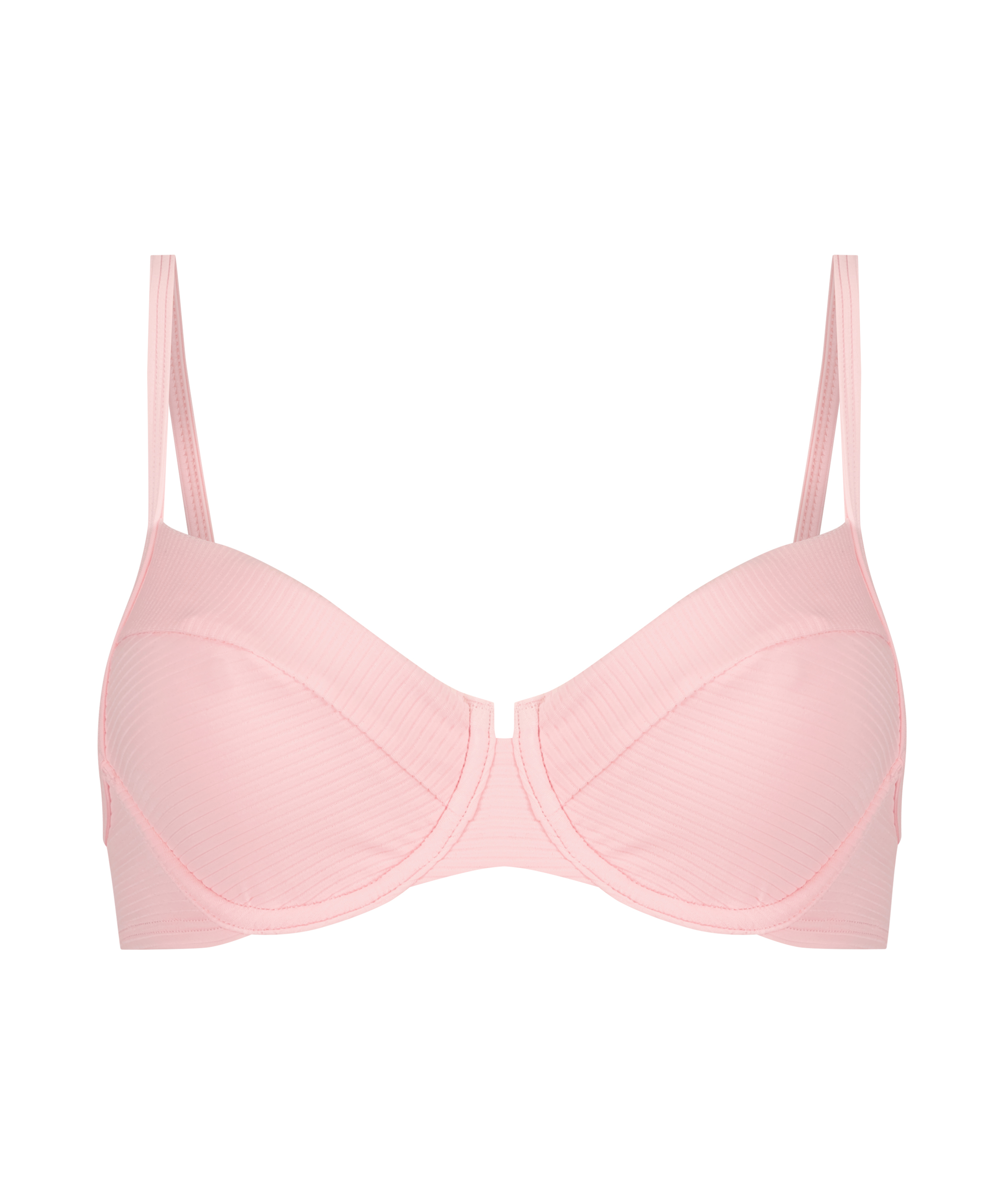 Top de bikini de aros no preformado Texture, Negro, main