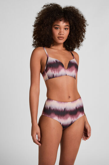 hunkemoller braguita de bikini de talle alto mauritius morado