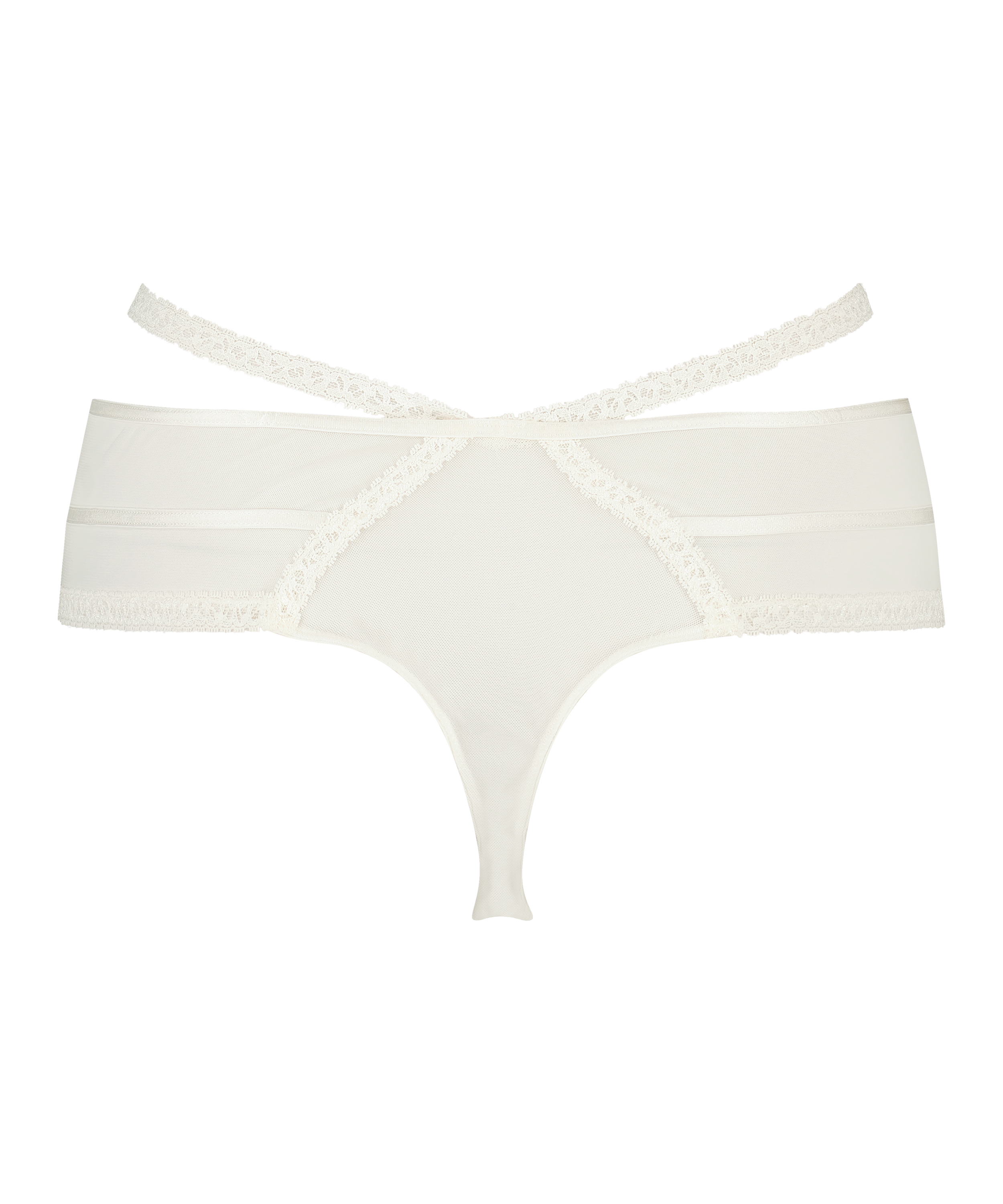 Tanga Lorraine Curvy, Blanco, main