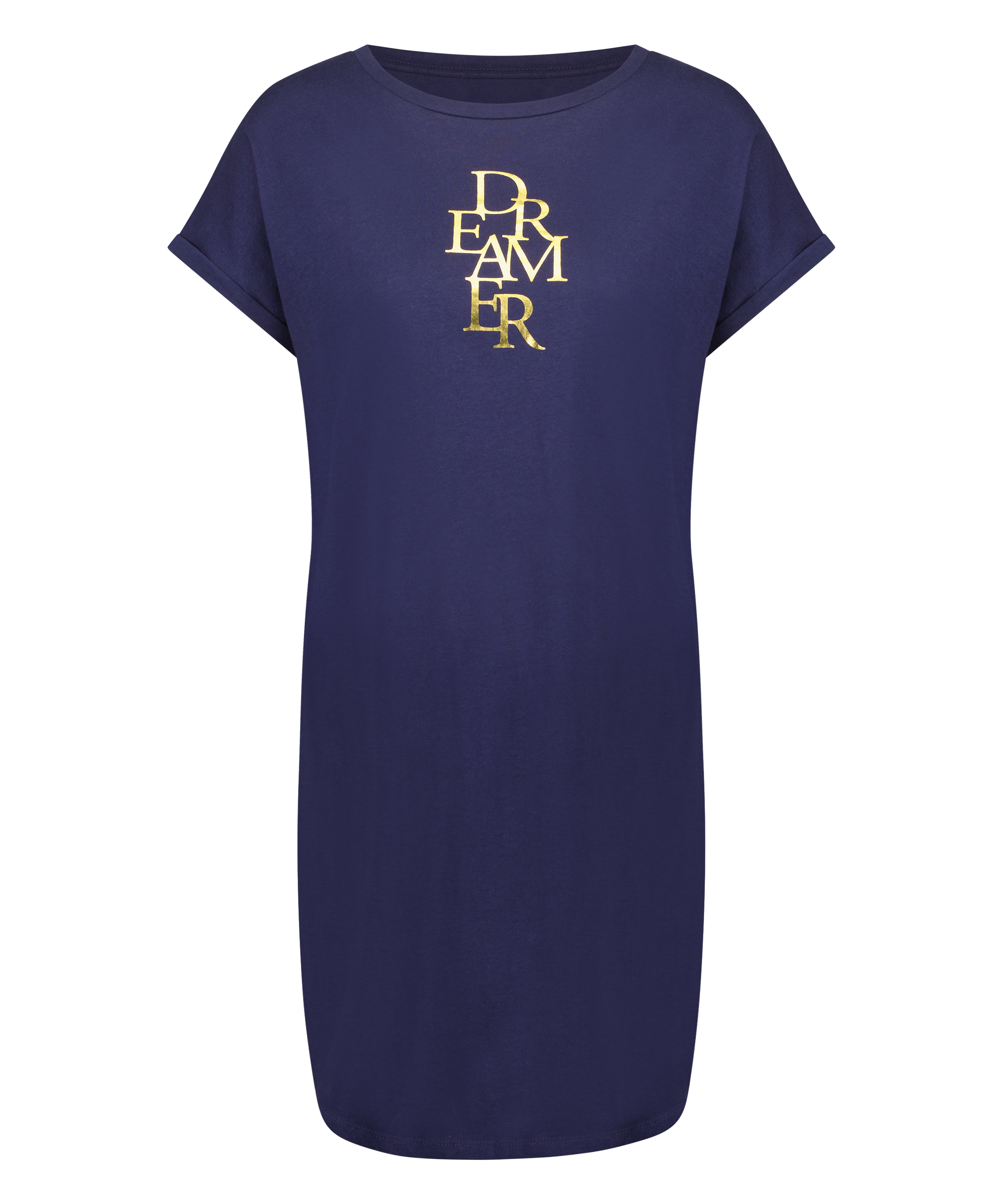 Camis&oacute;n de escote redondo, Azul, main