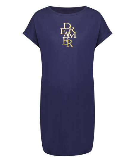 Camis&oacute;n de escote redondo, Azul