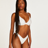 Braguita de bikini de pierna alta Sri Lanka, Blanco