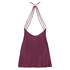 Vestido combinación Satin deep v, Morado
