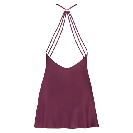 Vestido combinación Satin deep v, Morado