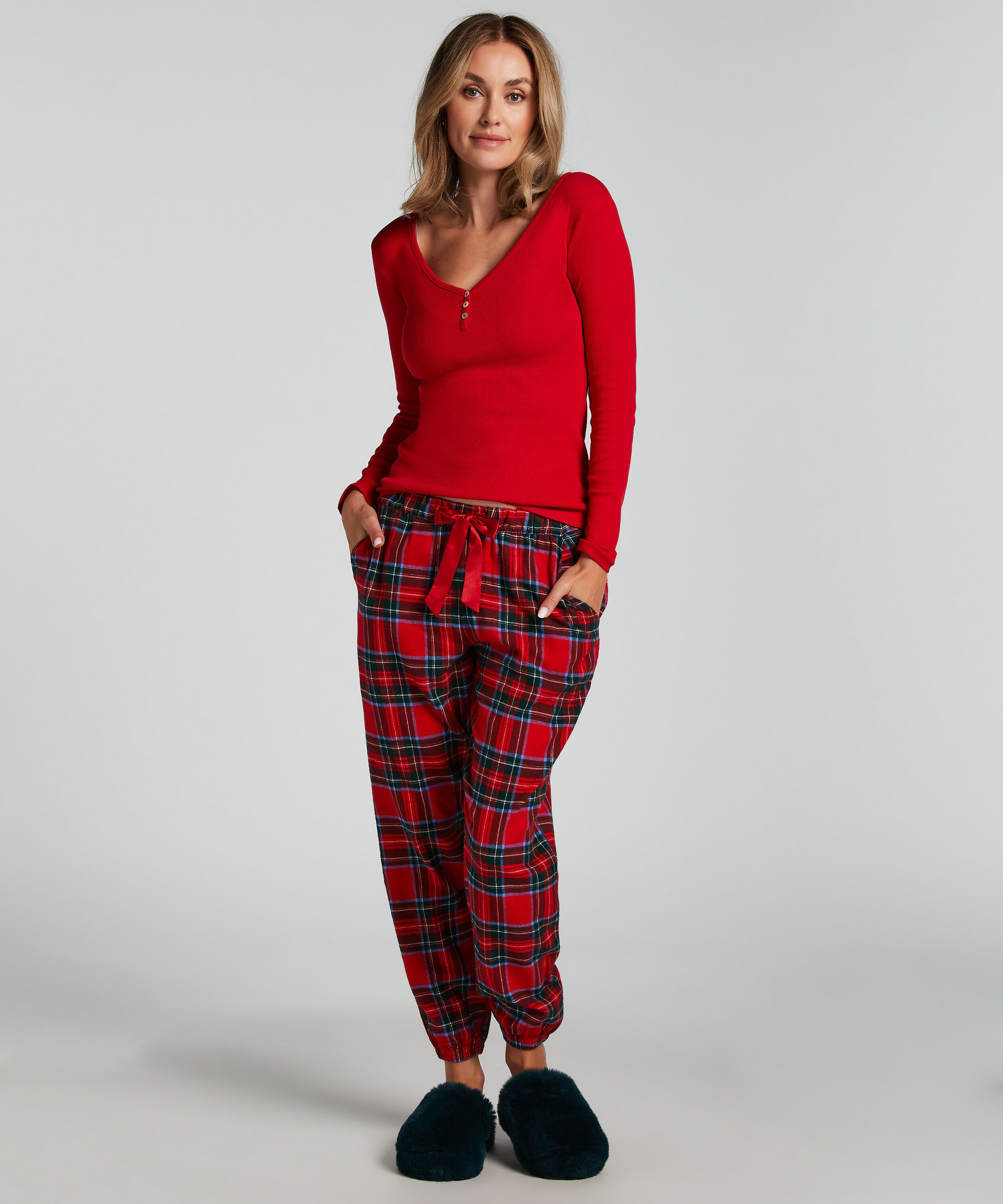 Conjunto de pijama Flannel, Rojo
