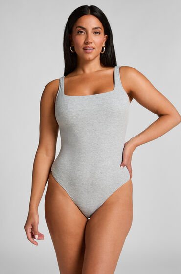 Hunkemöller Body de algodón Rib Gris
