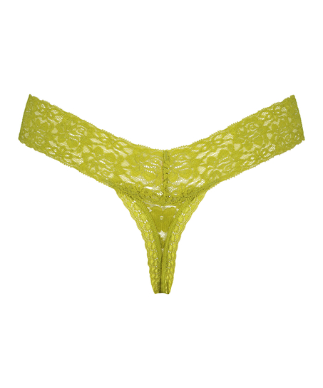 Tanga de corte ultra bajo en forma de V, Verde