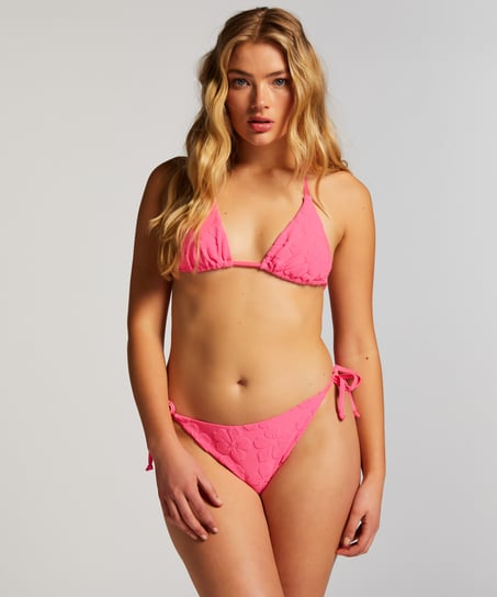 Top de bikini triangular Hula, Rosa