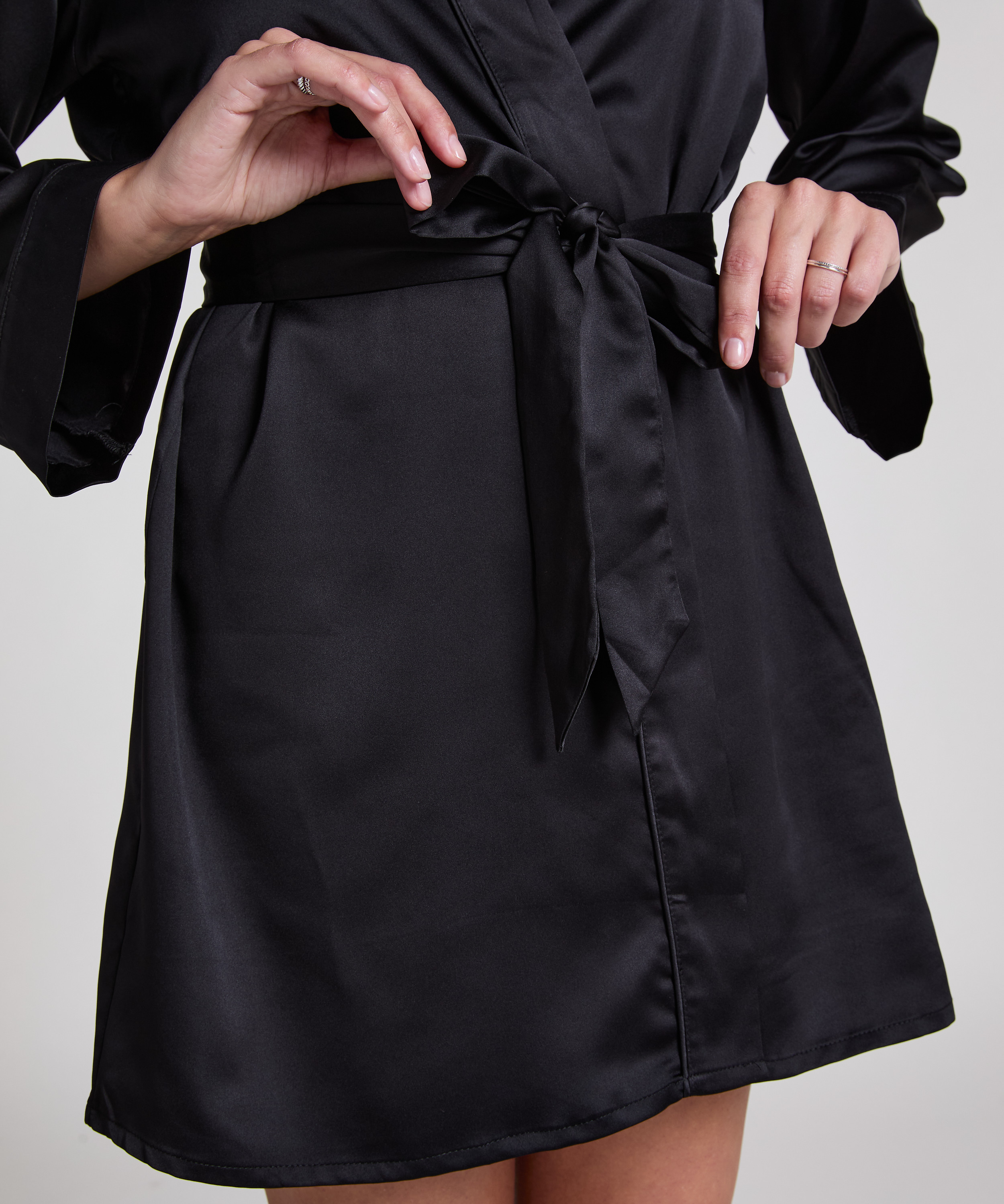 Kimono Satin, Negro, main