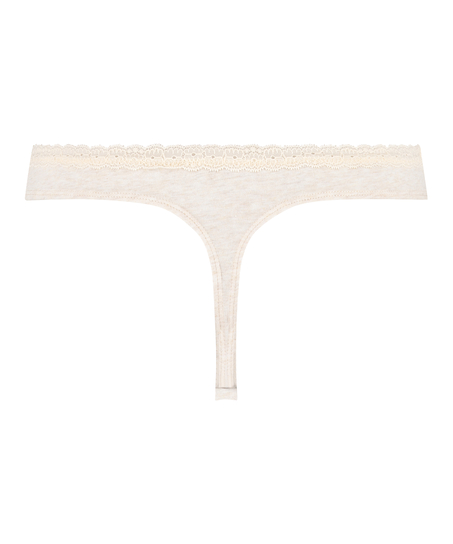 Tanga de algod&oacute;n, Beige