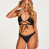 Braguita de bikini de pernera alta Juicy, Negro