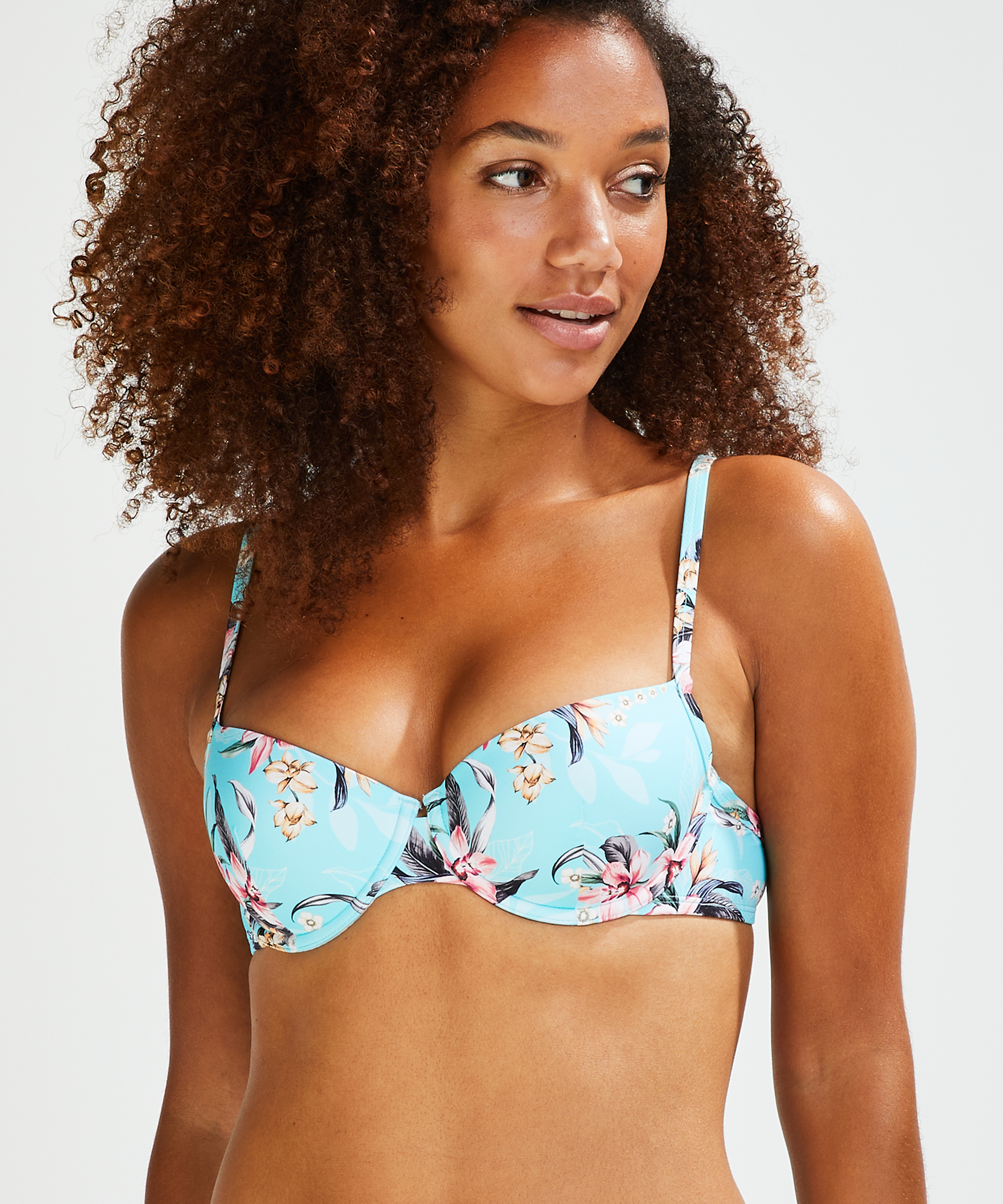 Top de bikini de aros preformado Bea, Azul, main